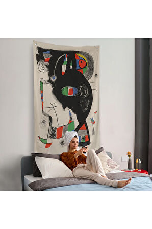 Joan Miro - 42 Rue Blomet Duvar Örtüsü-8048