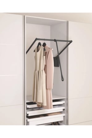 Gardırop Asansörü, HÄFELE DRESS LINE, 10kg Antrasit, 800-1150mm