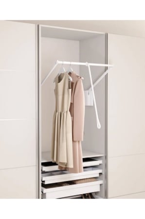 Gardırop Asansörü, HÄFELE DRESS LINE, 10kg Beyaz, 800-1150mm