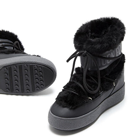Kadın Kar Botu 24501300-001 Moon Boot Ltrack Faux Fur Black