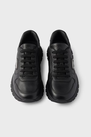 Prada % 100 Deri Logolu Sneaker Ayakkabı Erkek AYAKKABI 2EE443 013 F0002 SİYAH