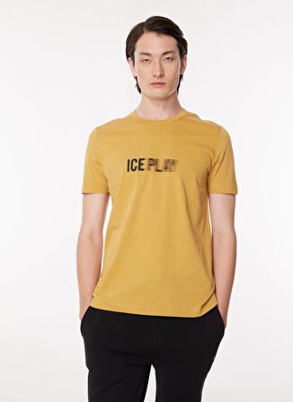 İce Play Bisiklet Yaka Düz Kırık Beyaz Erkek T-Shirt 23IU1M0F013P400_t-shirt JERSEY