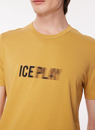 İce Play Bisiklet Yaka Düz Kırık Beyaz Erkek T-Shirt 23IU1M0F013P400_t-shirt JERSEY