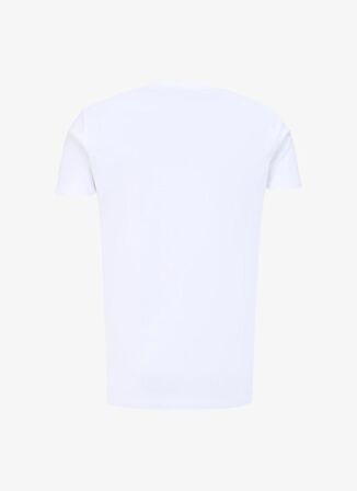 İce Play Bisiklet Yaka Baskılı Beyaz Erkek T-Shirt 24EU1P0F014P400_T-Shirt