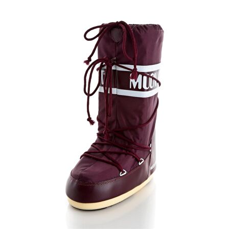 Moon Boots Nylon Burgundy Kadın Kar Botu