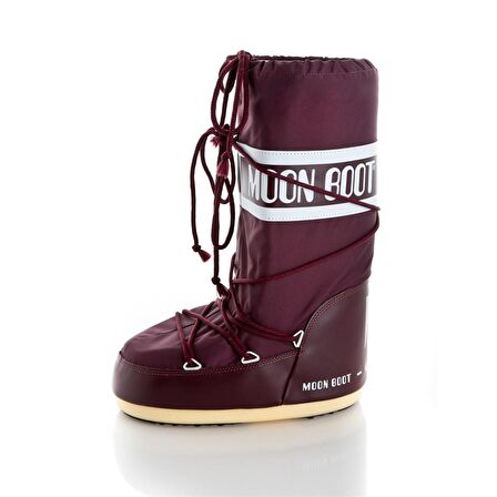 Moon Boots Nylon Burgundy Kadın Kar Botu
