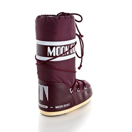 Moon Boots Nylon Burgundy Kadın Kar Botu