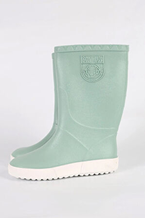 Boatilus Nautic-F PastelGreen/White Unisex Kids Rain Boot