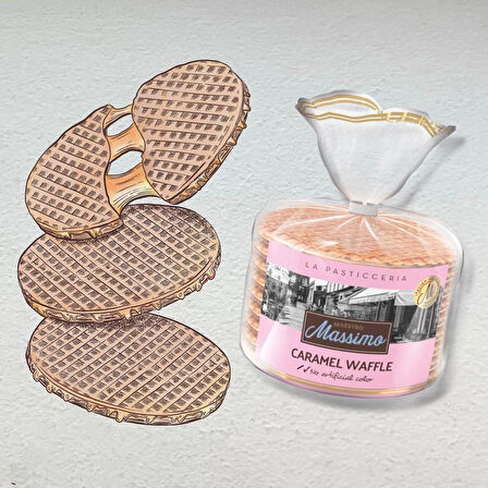 Massimo Karamel Waffle Poşet 252gr