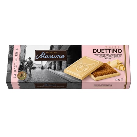 Maestro Massimo Bisküvili Çikolata 102 gr ve Caramel Waffle 5 li Karma Paket