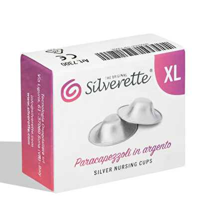 Silverette® XL Orijinal Gümüş Göğüs Ucu Koruyucu Kapakları