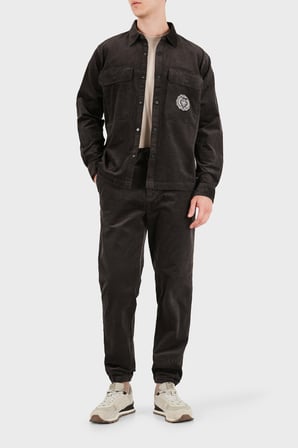 Armani Exchange Pamuklu Göğüs Cepli Kadife Gömlek Erkek GÖMLEK XM003245 AF27114 U8128 KAHVE
