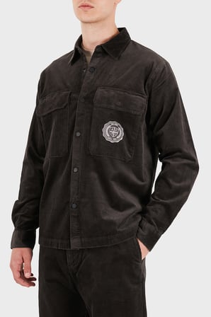 Armani Exchange Pamuklu Göğüs Cepli Kadife Gömlek Erkek GÖMLEK XM003245 AF27114 U8128 KAHVE