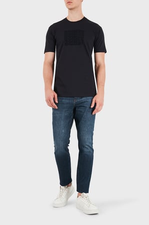 Armani Exchange Pamuklu Logolu Regular Fit Bisiklet Yaka T Shirt Erkek T SHİRT XM003044 AF21323 UB101 LACİVERT