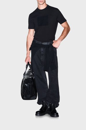 Armani Exchange Pamuklu Logolu Regular Fit Bisiklet Yaka T Shirt Erkek T SHİRT XM003044 AF21323 UC001 SİYAH