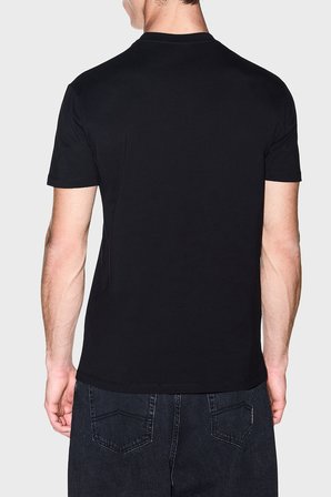 Armani Exchange Pamuklu Logolu Regular Fit Bisiklet Yaka T Shirt Erkek T SHİRT XM003044 AF21323 UC001 SİYAH