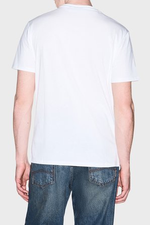 Armani Exchange Logolu % 100 Pamuk Slim Fit Bisiklet Yaka T Shirt Erkek T SHİRT XM003094 AF21323 U0009 BEYAZ