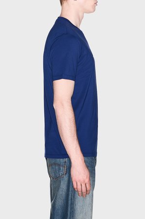 Armani Exchange Logolu % 100 Pamuk Slim Fit Bisiklet Yaka T Shirt Erkek T SHİRT XM003094 AF21323 UB095 MAVİ