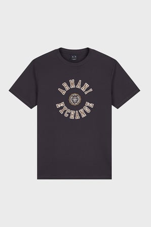 Armani Exchange Logolu % 100 Pamuk Bisiklet Yaka T Shirt Erkek T SHİRT XM003074 AF10362 U8128 KAHVE