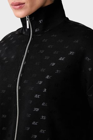 Armani Exchange Tamamı Logolu Regular Fit Dik Yaka Sweat Kadın SWEAT XW002748 AF24095 FC241 SİYAH