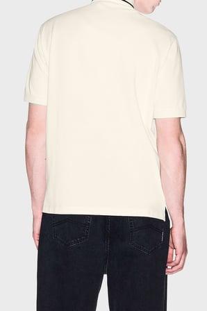 Armani Exchange % 100 Pamuk Regular Fit Düğmeli Polo Erkek POLO XM002932 AF13026 U0007 KIRIK BEYAZ