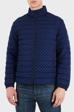 Armani Exchange Kadife Dokulu Kuş Tüyü Dolgulu Dik Yaka Mont Erkek MONT XM003510 AF19870 UB095 MAVİ