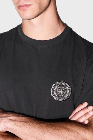 Armani Exchange Logolu % 100 Pamuk Bisiklet Yaka T Shirt Erkek T SHİRT XM003078 AF10361 U8128 KAHVE