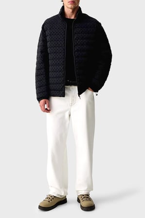 Armani Exchange Kadife Dokulu Kuş Tüyü Dolgulu Şişme Mont Erkek MONT XM003510 AF19870 UB101 LACİVERT