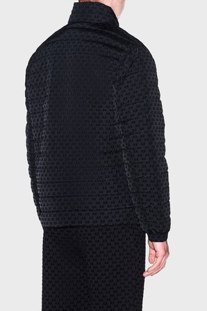 Armani Exchange Kadife Dokulu Dik Yaka Kuş Tüyü Dolgulu Mont Erkek MONT XM003510 AF19870 UC001 SİYAH
