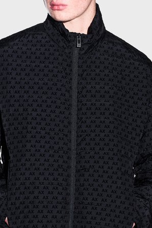 Armani Exchange Kadife Dokulu Dik Yaka Kuş Tüyü Dolgulu Mont Erkek MONT XM003510 AF19870 UC001 SİYAH