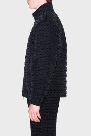 Armani Exchange Kadife Dokulu Dik Yaka Kuş Tüyü Dolgulu Mont Erkek MONT XM003510 AF19870 UC001 SİYAH