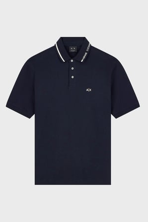 Armani Exchange % 100 Pamuk Regular Fit Düğmeli Polo Erkek POLO XM002932 AF13026 UB101 LACİVERT