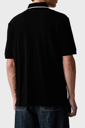 Armani Exchange % 100 Pamuk Regular Fit Düğmeli Polo Erkek POLO XM002932 AF13026 UC001 SİYAH