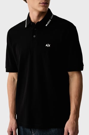 Armani Exchange % 100 Pamuk Regular Fit Düğmeli Polo Erkek POLO XM002932 AF13026 UC001 SİYAH