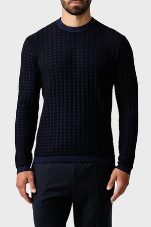 Armani Exchange Logolu Regular Fit Bisiklet Yaka Kazak Erkek KAZAK XM003012 AF26379 FB537 LACİVERT