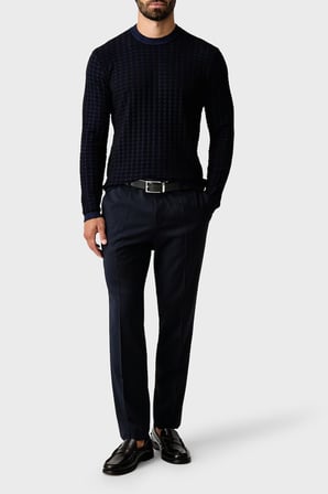 Armani Exchange Logolu Regular Fit Bisiklet Yaka Kazak Erkek KAZAK XM003012 AF26379 FB537 LACİVERT