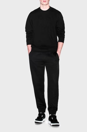 Armani Exchange Jakarlı Jarse Kumaştan Regular Fit Lastikli Paça Pantolon Erkek PANTOLON XM002907 AF21862 UC001 SİYAH