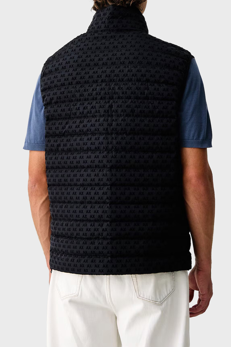 Armani Exchange Logolu Regular Fit Dik Yaka Fermuarlı Yelek Erkek YELEK XM003511 AF19870 UB101 LACİVERT