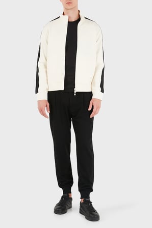 Armani Exchange Pamuk Karışımlı Dik Yaka Fermuarlı Sweat Erkek SWEAT XM003144 AF13047 U0007 KIRIK BEYAZ