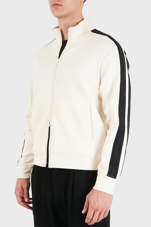 Armani Exchange Pamuk Karışımlı Dik Yaka Fermuarlı Sweat Erkek SWEAT XM003144 AF13047 U0007 KIRIK BEYAZ
