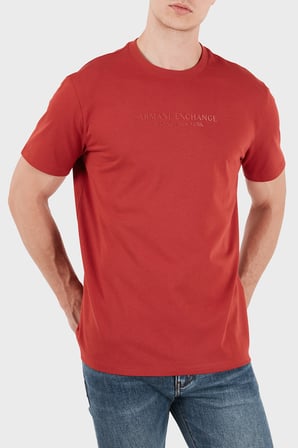Armani Exchange % 100 Pamuk Regular Fit Bisiklet Yaka T Shirt Erkek T SHİRT XM001280 AF10361 U5012 KİREMİT