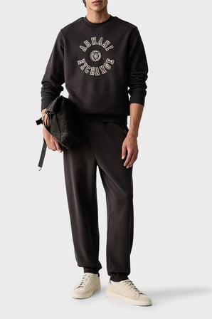 Armani Exchange Pamuklu Regular Fit Bisiklet Yaka Sweat Erkek SWEAT XM002913 AF26047 U8128 KAHVE