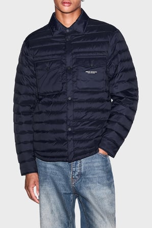 Armani Exchange Kuş Tüyü Dolgulu Klasik Yaka Kapitoneli Mont Erkek MONT XM003317 AF16927 UB101 LACİVERT