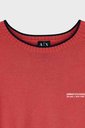 Armani Exchange Pamuk Karışımlı Regular Fit Bisiklet Yaka Kazak Erkek KAZAK XM003009 AF28775 U5012 KİREMİT