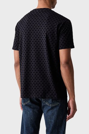 Armani Exchange Logolu % 100 Pamuk Bisiklet Yaka T Shirt Erkek T SHİRT XM003079 AF10356 UB101 LACİVERT