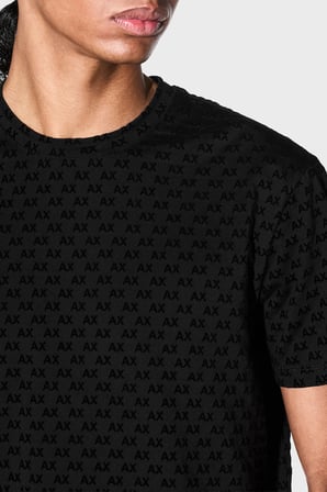 Armani Exchange Logolu % 100 Pamuk Bisiklet Yaka T Shirt Erkek T SHİRT XM003079 AF10356 UC001 SİYAH