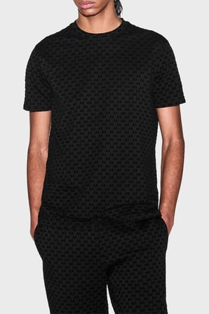 Armani Exchange Logolu % 100 Pamuk Bisiklet Yaka T Shirt Erkek T SHİRT XM003079 AF10356 UC001 SİYAH
