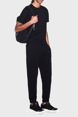 Armani Exchange Logolu % 100 Pamuk Bisiklet Yaka T Shirt Erkek T SHİRT XM003079 AF10356 UC001 SİYAH