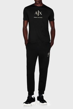 Armani Exchange Logolu Pamuklu Bisiklet Yaka T Shirt Erkek T SHİRT XM003114 AF10356 UC001 SİYAH