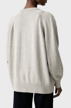 Armani Exchange Logolu % 100 Pamuk V Yaka Düğmeli Hırka Kadın HIRKA XW002878 AF16552 O8019 GRİ MELANJ
